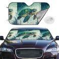 thumbnail image 2 of Uemuo Watercolor Turtle1 Pattern Accordion Car Windshield Sun Shade, Foldable Reflective Sun Visor for Car, Reflector Windshield Sunshade-Small, 2 of 7