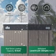 thumbnail image 4 of Clouddwell 10ft x 8ft Heavy-Duty Metal Storage Shed with 3 Doors, Lockable Lean-To Design, Weatherproof for Garden & Tools (Brown), 4 of 9