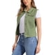 thumbnail image 4 of CHALECO SIN MANGAS DE DENIM LAVADO PARA MUJERES INSPIRE CHIC CON BOTONES Y BOLSILLOS VERDE GUISANTE L, 4 of 5