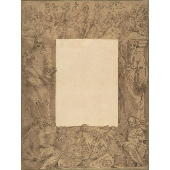 Border Design with Saints Poster Print by Anonymous, Italian, 17th century (18 x 24)