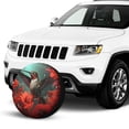 thumbnail image 2 of KAKALAD Hummingbird And Red Flowers 02 Spare Tire Cover Universal Vehicle Accessories Buckle Car Tools 14”in, 2 of 6