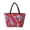 Red, variant on Ludlz Rose Flower Printed Women Canvas Big Capacity Shopping Handbag Tote Shoulder Bag