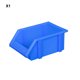 thumbnail image 5 of Riwesomey Caja de almacenamiento de PE duradera y apilable de 10 piezas con etiqueta - Pestillo de apertura grande de carga pesada Función de Herramientas eléctricas Azul X1: 180*120*80mm, 5 of 6
