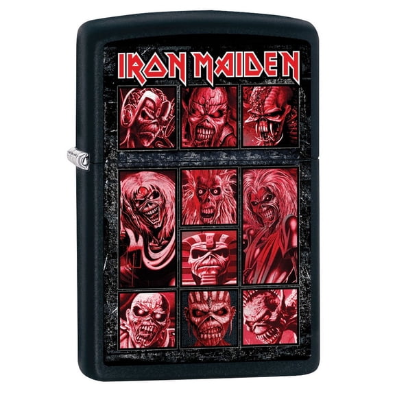 Zippo Lighter: Iron Maiden Collage - Black Matte 80912