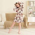 thumbnail image 3 of FORMRS Niños Bathrobe Unisex Hooded Robe Soft Plush Pajamas Sleepwear, Size 2-3T, Cute Chocolate Cakes, 3 of 7