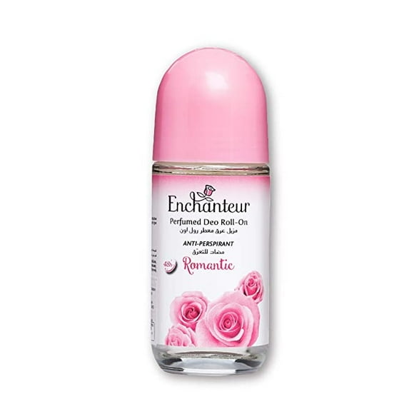 Enchanteur Déodorant Roll-On Romantique pour Femmes, 50 ml avec Roses et Extraits de Jasmin