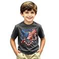 thumbnail image 4 of Tisuna Boys Baseball T Shirts Kids Short Sleeve Graphic Print Crew Neck Tops Breathable Teen Boys Outdoor Play Tee Shirts Size 8-9 Years Dark Gray, 4 of 4