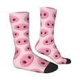 thumbnail image 2 of Goofa Pig Nose Printed Men's Crew Socks, Soft Durable Breathable Moisture-Wicking with Odor Control Cotton socks, 2 of 9