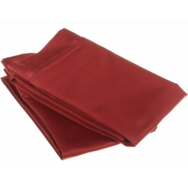 Egyptian Cotton 1000 Thread Count Solid Pillowcase Set Standard-Burgundy