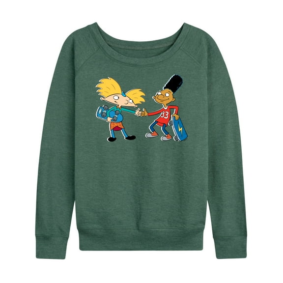 Hey Arnold! - Arnold, Gerald, and Abner - Women's Lightweight French Terry Long Sleeve Shirt
