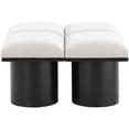 thumbnail image 4 of Meridian Furniture Pavilion Cream Boucle Fabric Bench, 4 of 11