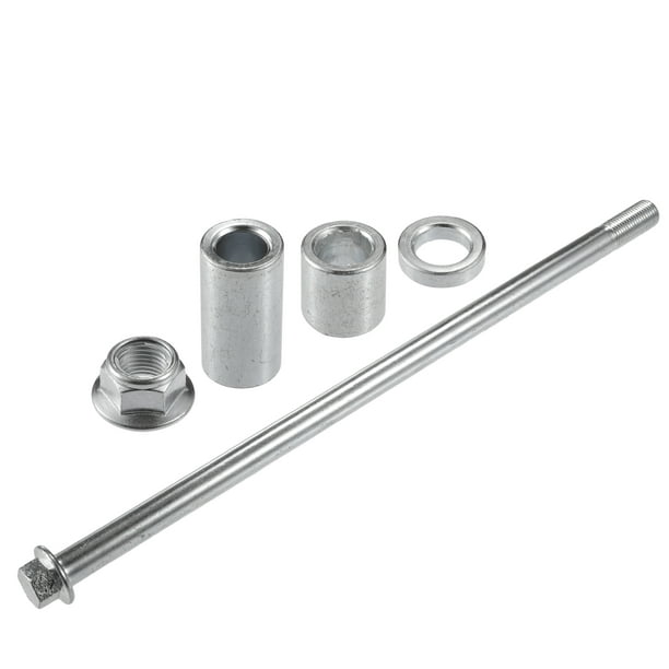 1 Conjunto de Eje Delantero y Trasero con Buje y Tornillo de 12 mm 280 mm para Moto de Tierra, Scooter, Eje de ATV Color Plateado