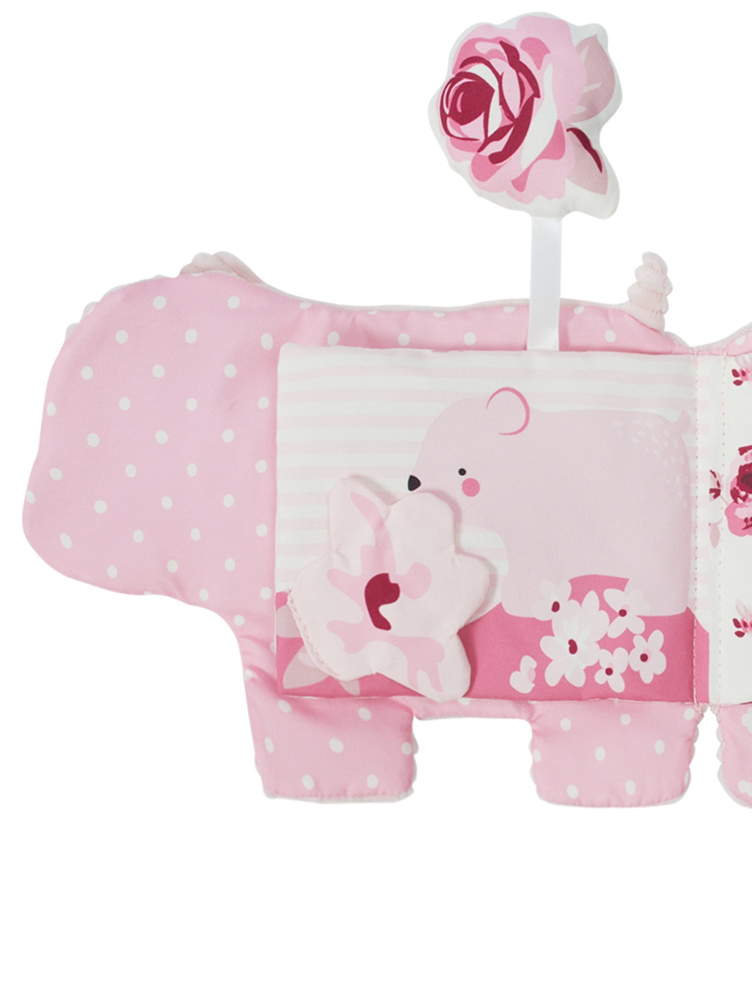Modern Moments by Gerber Baby Girl Developmental Soft Crinkle Book, Pink Bear