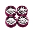 thumbnail image 1 of Tholdsy 4 piezas de coche de Control remoto 1/28 buje de rueda modelo rojo, 1 of 6