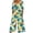 Army Green 02, variant on Jumpsuit for Women Boho Floral Printed Wide Leg Short Sleeve Romper with Pocket Back Zip V-Neck Vacation Onesie Wine L