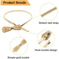 thumbnail image 5 of Zhengup E-Clover Cute Bowknot Metal Buckle Skinny Stretch Waist Belt For Dress, 5 of 8