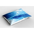 thumbnail image 2 of Ambesonne Blue Pillow Sham 2 Pack, Niagara Falls Landscape, 30"x20", Blue, 2 of 3