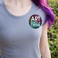 thumbnail image 2 of Art Is Not A Crime Graffiti Pinback Button Pin, 2 of 4