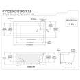 thumbnail image 3 of Kingston Brass KVTDE603121R8 60-Inch Acrylic Rectangular 3-Wall Alcove Tub Combo with Tub Door (Right Hand Drain) in White/Brushed Nickel, 3 of 9