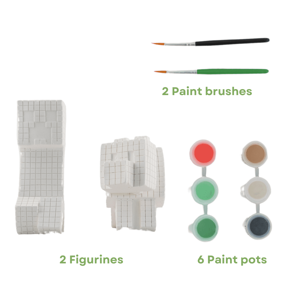 Innovative Designs Minecraft Paint Your Own Figurines Arts and Crafts Set for Boys Girls
