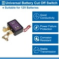 thumbnail image 4 of Interruptor de Desconexión de Batería 12V Interruptor de Corte de Energía Aislador ON/OFF para Automóviles, Vehículos, Casas Rodantes y Barcos 1 Juego, 4 of 7