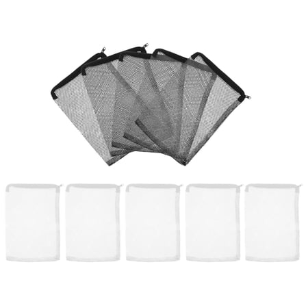LITINKIMI 10Pcs Aquarium Mesh Filter Bag with Zipper for Fish Tank Filtration Assorted Colors