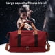 thumbnail image 4 of Bolsa de viaje con compartimento para zapatos, gran capacidad, roja, 4 of 6
