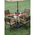 thumbnail image 4 of Outdoor Tablecloth with Umbrella Hole for Patio/Picnic/Party/Camping, American Flag Golf Waterproof Table Cloth Square Cover Washable, 4th of July Farmhouse Vintage Wood Grain (60"x 60"), 4 of 8