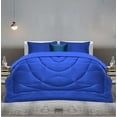 thumbnail image 2 of DNG Creations 3 Piece Solid U Shape Pattern Comforter Ultra Soft 100% Egyptian Cotton, 800 Threads Count 550 GSM All Season - Solid Royal Blue Colour ( Twin/Twin XL - Size ), 2 of 8