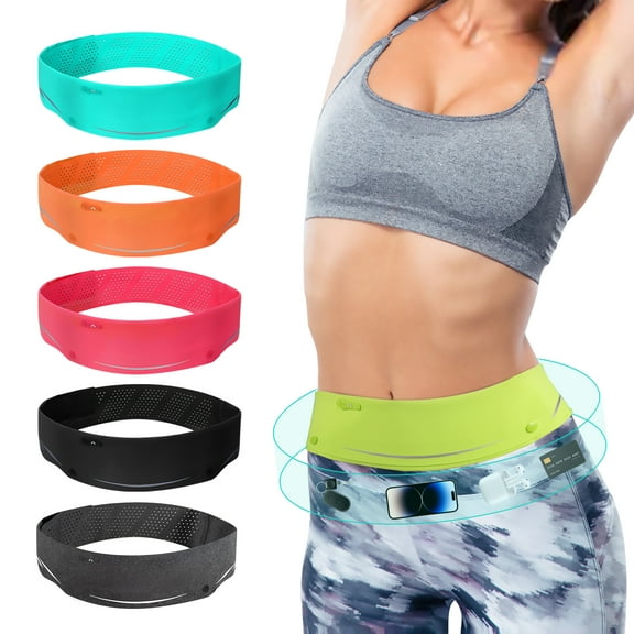 LUXMO Slim Running Belt for Men & Women, Adjustable Waist Pack for Phone
