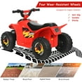 thumbnail image 5 of Costway 6V Kids Electric Quad ATV 4 Wheels Ride on Toy Toddlers Forward & Reverse Red, 5 of 9