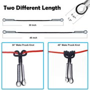 RoamRider 10mm Prusik Cord Pre-Sewn, 27KN Eye-to-Eye Nylon Prusik Loop, Double Braid Utility Climbing Rope for Arborist Rescue 30in