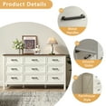 thumbnail image 5 of YouTrend 9 Drawer Farmhouse Dresser,Wood Adult Rustic Chest of Drawer with Metal Handles for Bedroom Living Room Hallway,Burlywood & White, 5 of 11