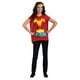 Dc Comics Wonder Femme T-Shirt avec Cape et Bandeau, Rouge, Grand Costume – image 1 sur 2