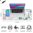 thumbnail image 5 of Pink and White Roses&nbsp;mousepad Gamingwaterproofwashable&nbsp;for Office Home Work GamingmousepadsRubber Base Mousepad with Stitched Edges 31.5x11.8inches, 5 of 7
