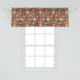 thumbnail image 2 of Ambesonne Alien Window Valance, Carnival of Beasts Design, 54" X 18", Multicolor, 2 of 3