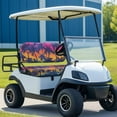 thumbnail image 3 of Binienty Tropical Palm Tree Golf Cart Seat Towel for 2/4 Person Seats Universal Golf Cart Seat Cover Blanket Cushion Covers for EZGO TXT RXV/Club Car DS Precedent, 3 of 8