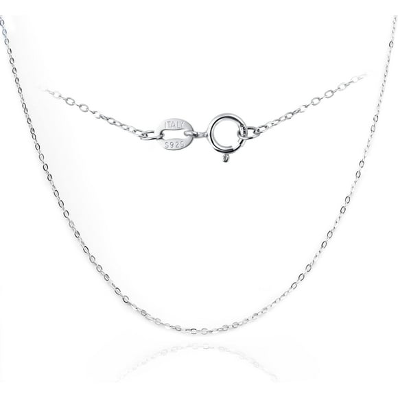 GHSDFBB 925 Sterling Silver Chain Necklace For Women Girls, 1.2mm Super Sturdy, Shiny, Dainty, Thin Chain Necklaces, Fashion Chains Necklace for Every Day use. 16/18/20/22/24 inches