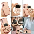 thumbnail image 6 of for Samsung Galaxy S22 Plus Case Cute 6D Astronaut Case with Stand Function Luxury Plating Case Cover Slim Fit Soft TPU Shockproof Bumper Protective Electroplated Case for Girls Boys,Pink, 6 of 13