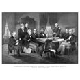 thumbnail image 2 of Vintage Civil War print of President Abraham Lincoln and his cabinet Poster Print, 2 of 2