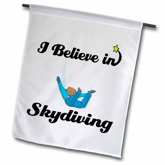 3dRose, I Believe In Skydiving, 12 x 18 inch Garden Flag