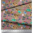 thumbnail image 2 of Soimoi Rayon Crepe Fabric Camera,Hat & Briefcase Travel Print Fabric by Yard 46 Inch Wide, 2 of 3