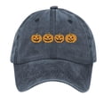 thumbnail image 2 of LIZUOJUN Baseball Cap for Women Halloween Pumpkin Hat Embroidered Hat Washed Vintage Adjustable Soft Cotton Low Profile Casual Outdoor Hat, A, 2 of 3