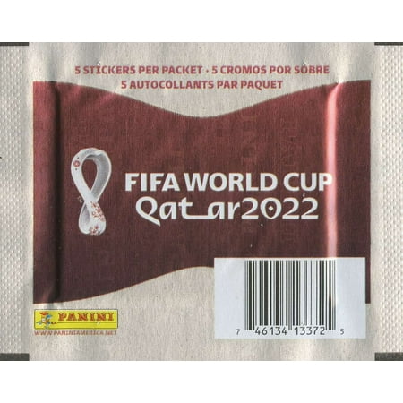 FIFA World Cup Panini 2022 Qatar Soccer Sticker Single Pack (5 Stickers)