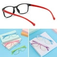 thumbnail image 4 of Children Boys Girls Online Classes Computer Eye Protection Ultra Light Frame Comfortable Eyeglasses Anti-blue Light Kids Glasses BLACK&RED, 4 of 8