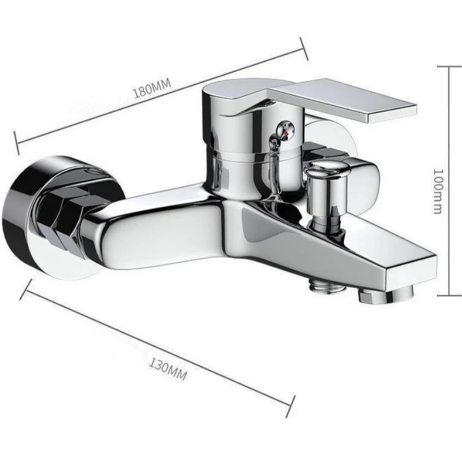 Bathroom Shower Faucet Bathtub Faucet ABS Plastics Handle Wall Mounted Dual Spout Hot Cold  Mixer Valve Nozzle Tap For Bathroom -Modern  Design