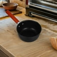 thumbnail image 4 of GOOHOCHY Milk Cookware Japanese Design Saucepan With Handle Black Iron Wood For Home Cooking 1Pack, 4 of 8