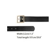 thumbnail image 3 of INSPIRE CHIC Women's Leather Belts Black Waist Belt with Pin Buckle for Dress Jeans Two Sizes Square Gold Buckle, 3 of 6