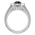 thumbnail image 3 of Large Black diamond engagement ring 18K White Gold 7.30 mm 2.80 carat tw (G,VS1), 3 of 5