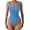 Sky Blue, variant on Women Sexy Ribbed Bodysuit Seamless Sleeveless Square Neck Tank Top Shapewear